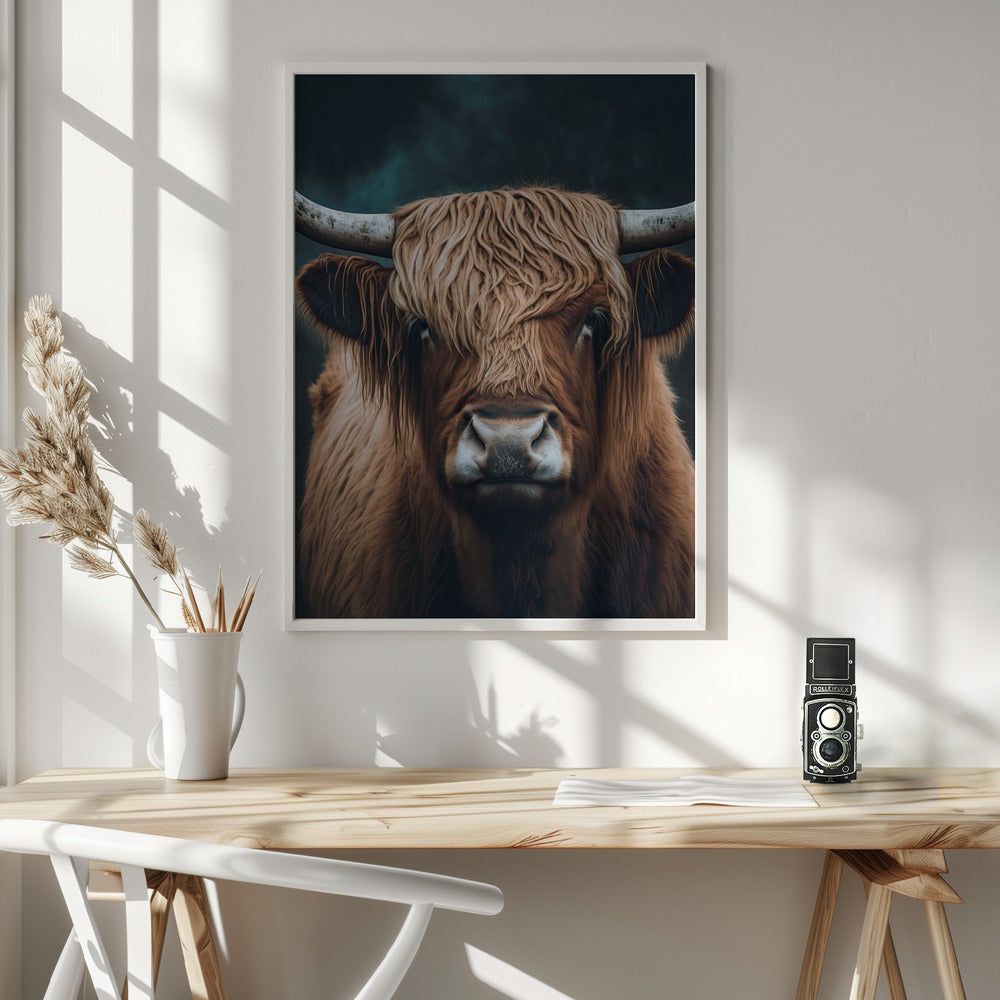 Highland Cow Wall Art by Treechild-Canvas Print-DECOROLALA