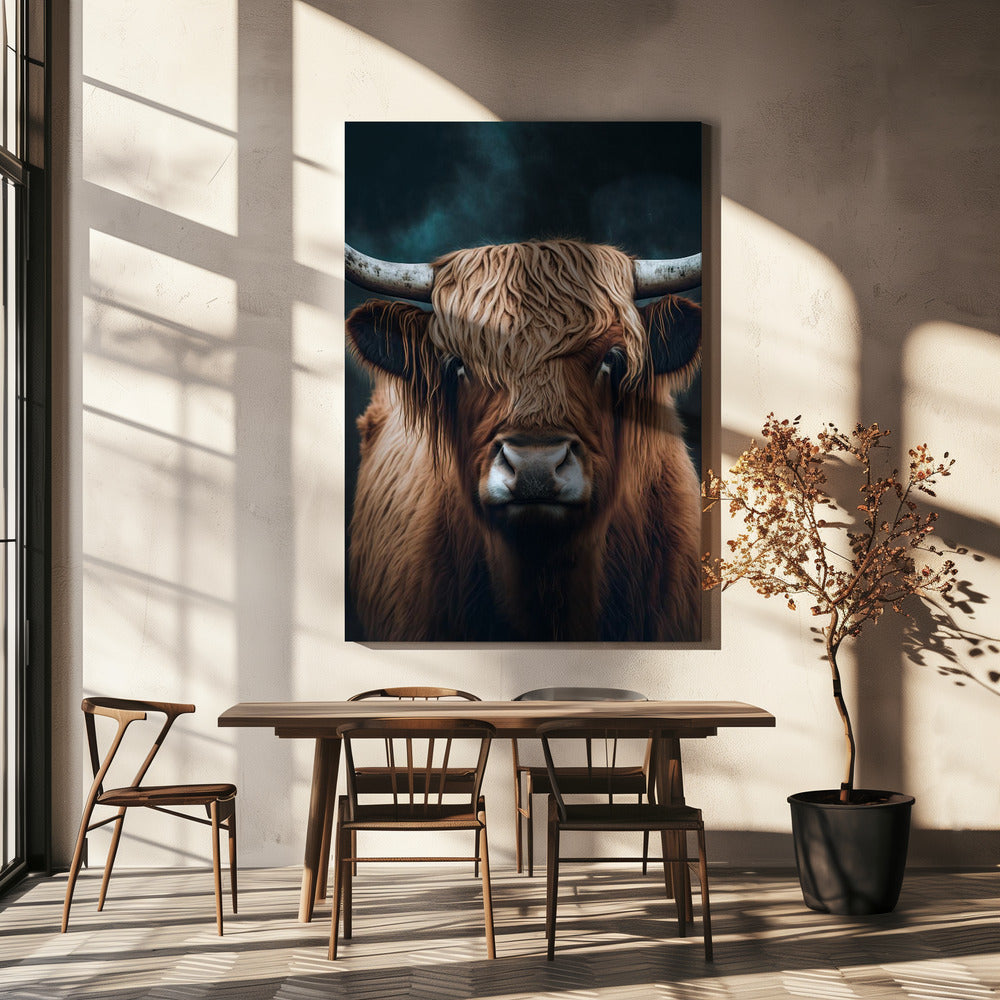 Highland Cow Wall Art by Treechild-Canvas Print-DECOROLALA