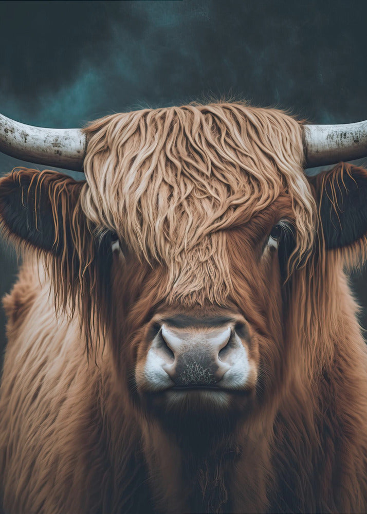 Highland Cow Wall Art by Treechild-Canvas Print-DECOROLALA