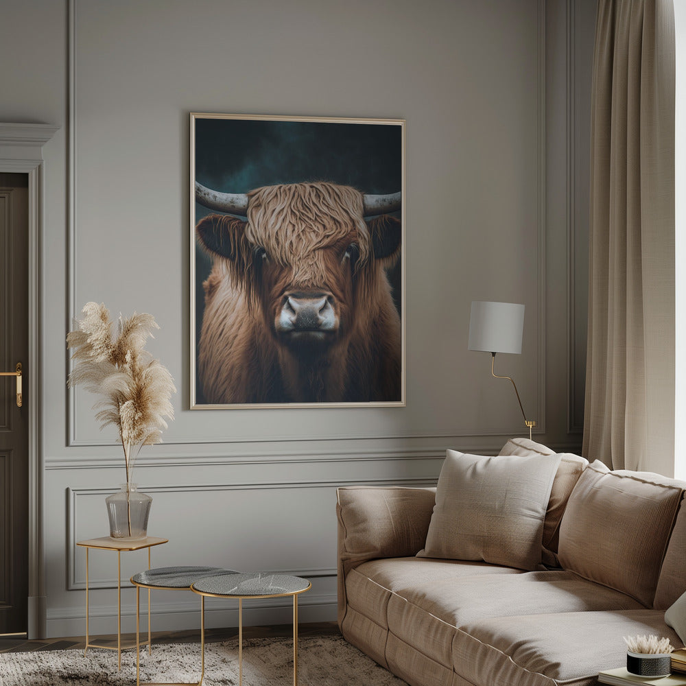 Highland Cow Wall Art by Treechild-Canvas Print-DECOROLALA