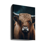 Highland Cow Wall Art by Treechild-Canvas Print-DECOROLALA