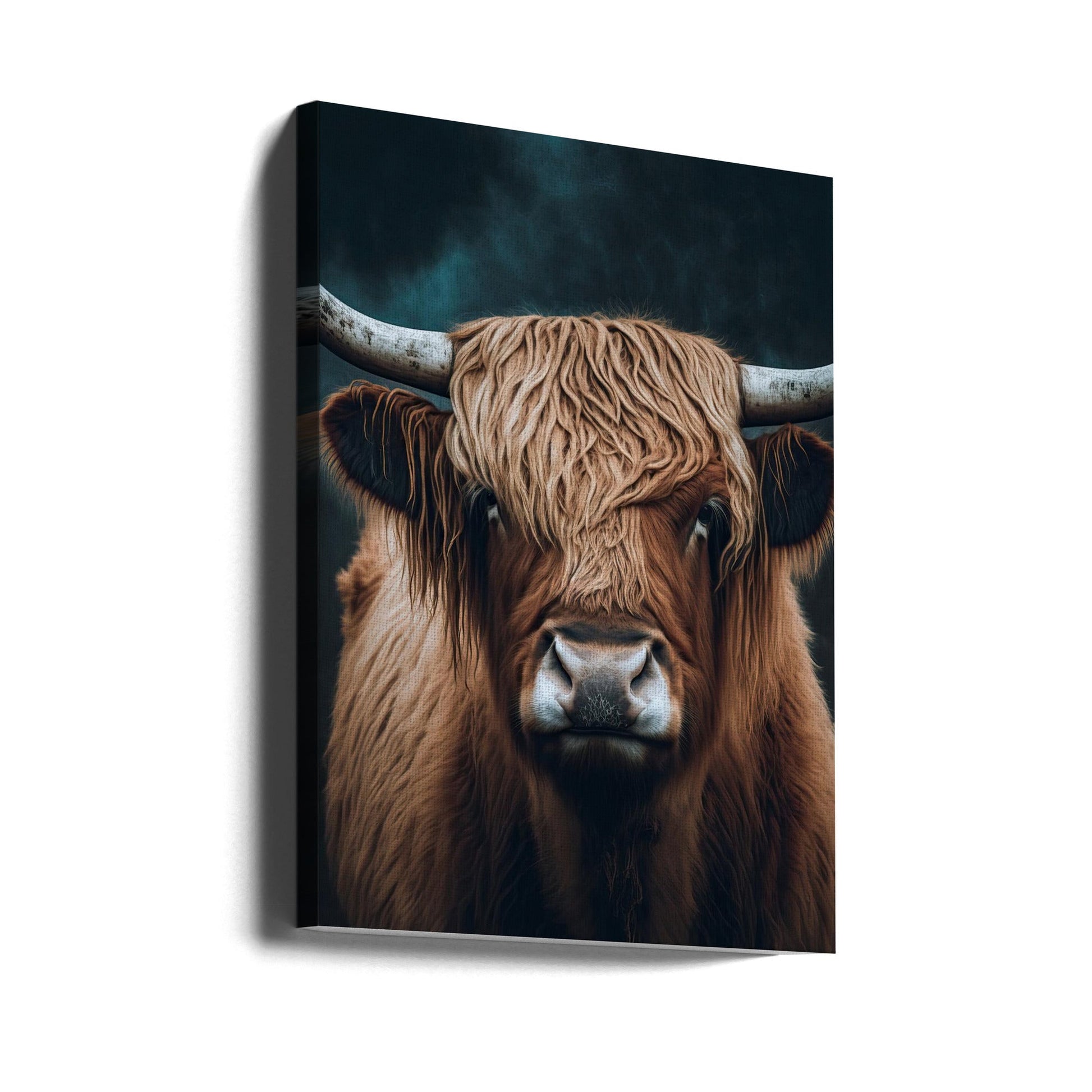 Highland Cow Wall Art by Treechild-Canvas Print-DECOROLALA