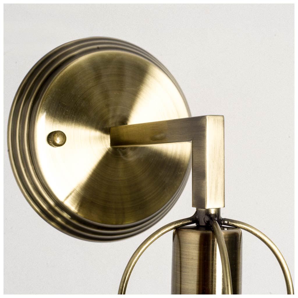 Hines II 6x14 Bronze Toned Metal Bulb Cage Wall Sconce-Wall Sconces-DECOROLALA
