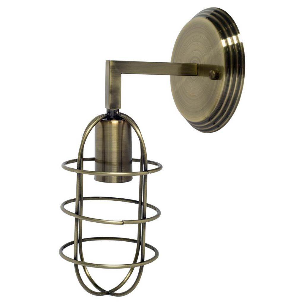 Hines II 6x14 Bronze Toned Metal Bulb Cage Wall Sconce-Wall Sconces-DECOROLALA