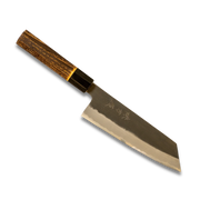 Hinoura Ajikataya 180mm Bunka Knife  White #2 | Kurouchi Finish-Santoku Knife-DECOROLALA