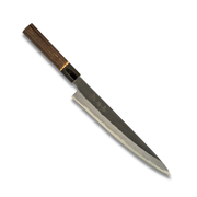 Hinoura Ajikataya 240mm Sujihiki Knife  White #2 Carbon Steel | Kurouchi Finish-Sujihiki-DECOROLALA