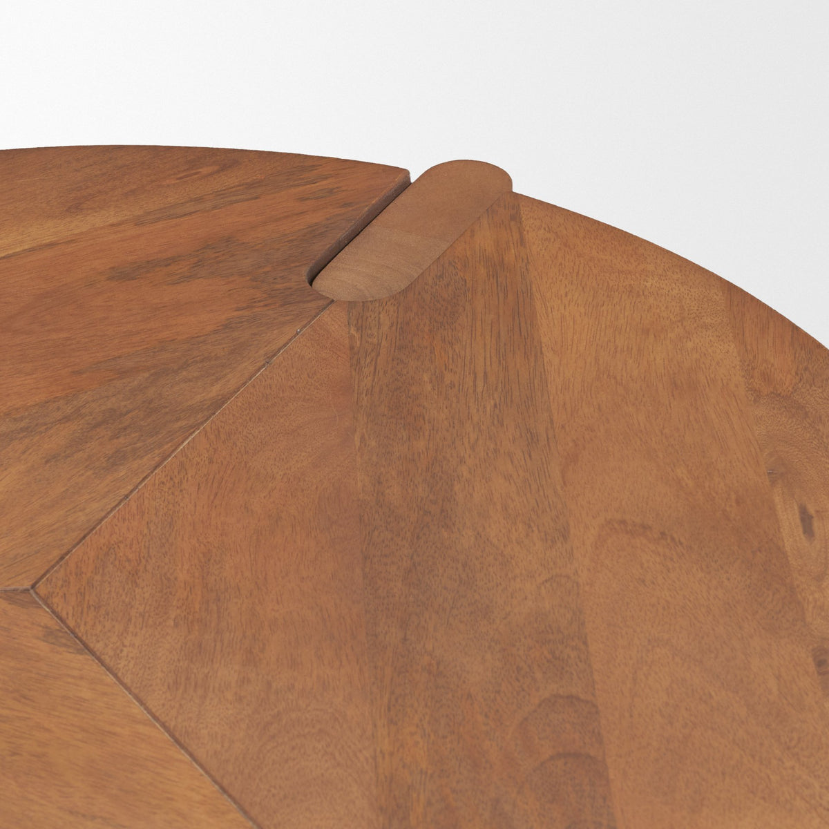 Hisako Mid Brown Open Round Accent Table-Accent Tables-DECOROLALA