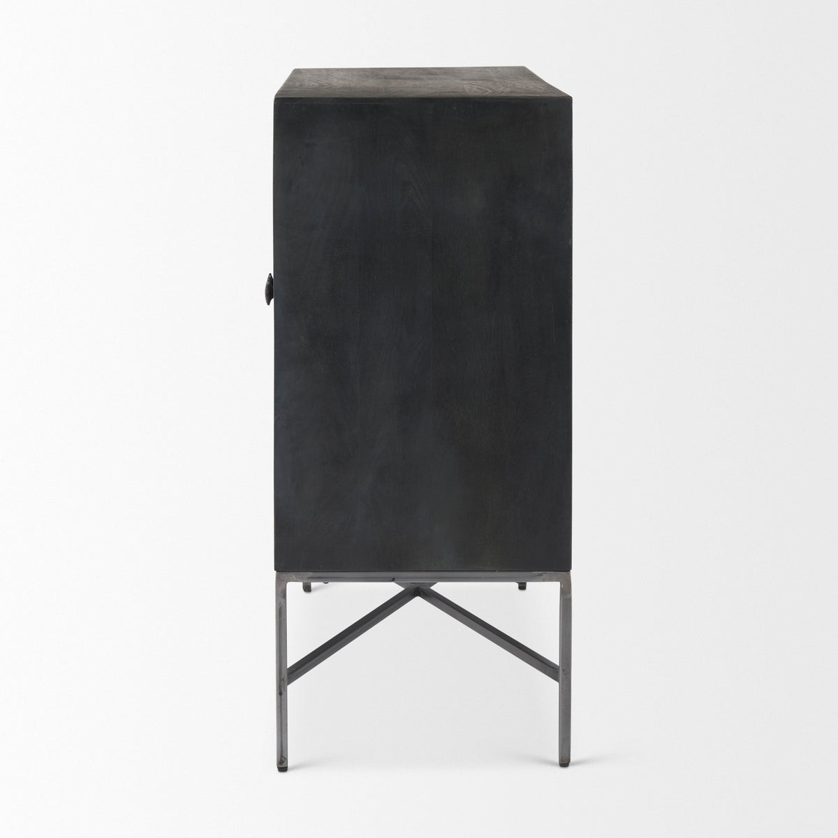 Hogarth 2 Door Dark Accent Cabinet - Mango Wood & Iron-Accent Cabinets & Chests-DECOROLALA