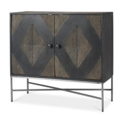 Hogarth 2 Door Dark Accent Cabinet - Mango Wood & Iron-Accent Cabinets & Chests-DECOROLALA