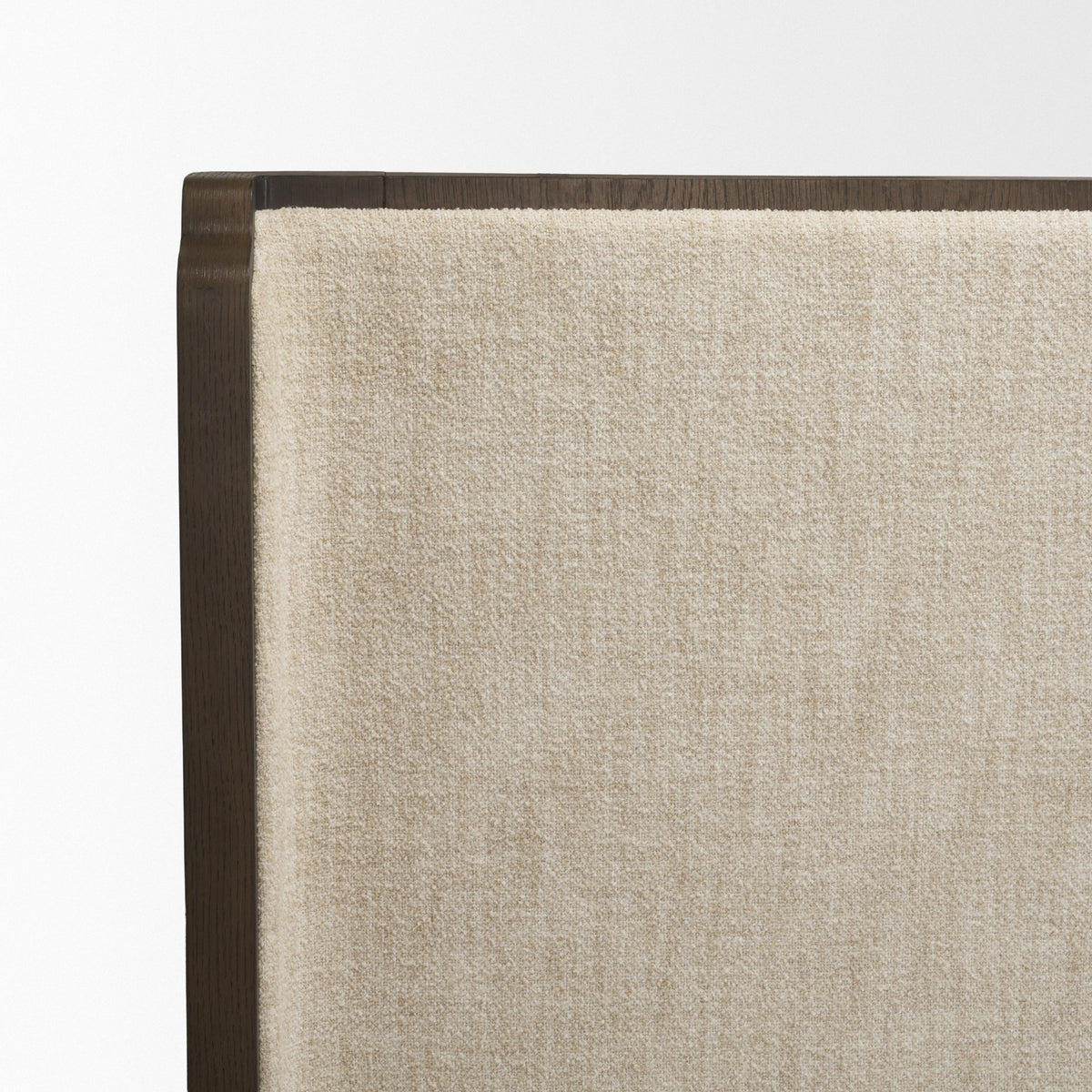 Holden King Upholstered Bedframe | Shelter Headboard | Oatmeal Performance Fabric-Bed Frame & Headboards-DECOROLALA