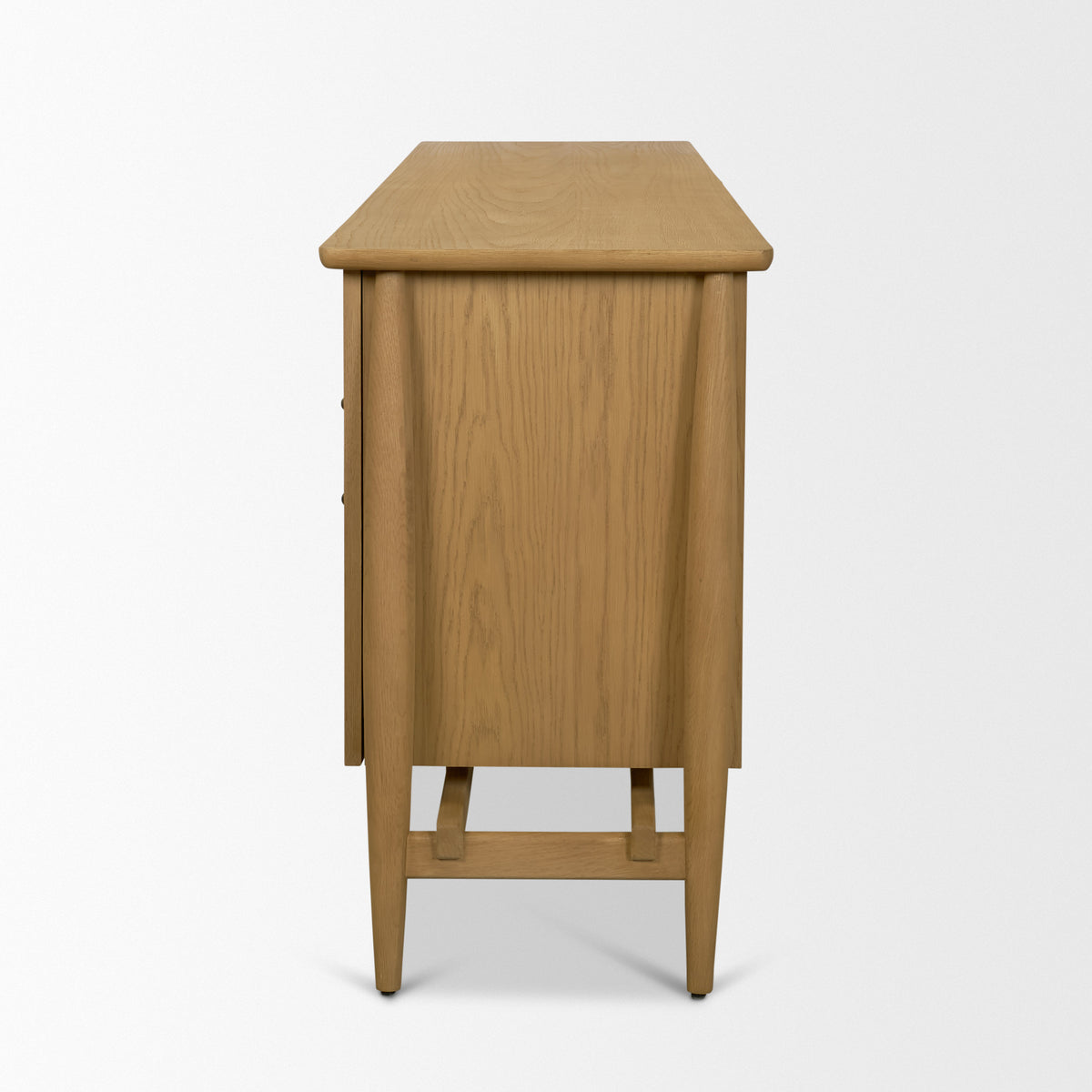 Hollis Warm Brown Wood 4-Door Closed Sideboard-Sideboards & Buffets-DECOROLALA