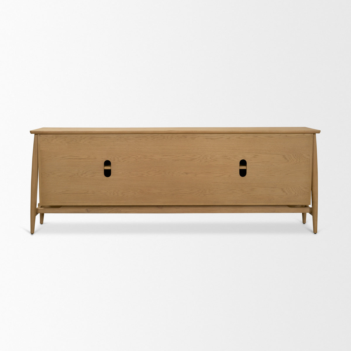 Hollis Warm Brown Wood 4-Door Closed Sideboard-Sideboards & Buffets-DECOROLALA