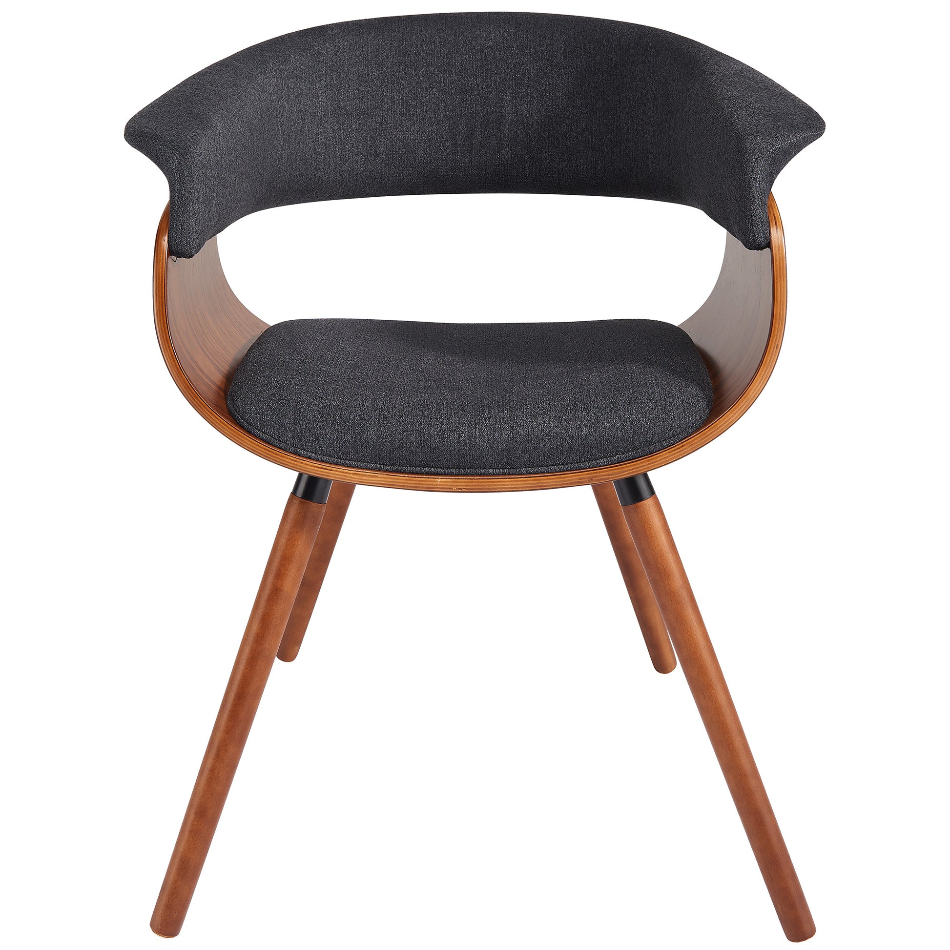 Holt Accent Chair - Charcoal Grey Fabric Mid-Century Modern-DECOROLALA