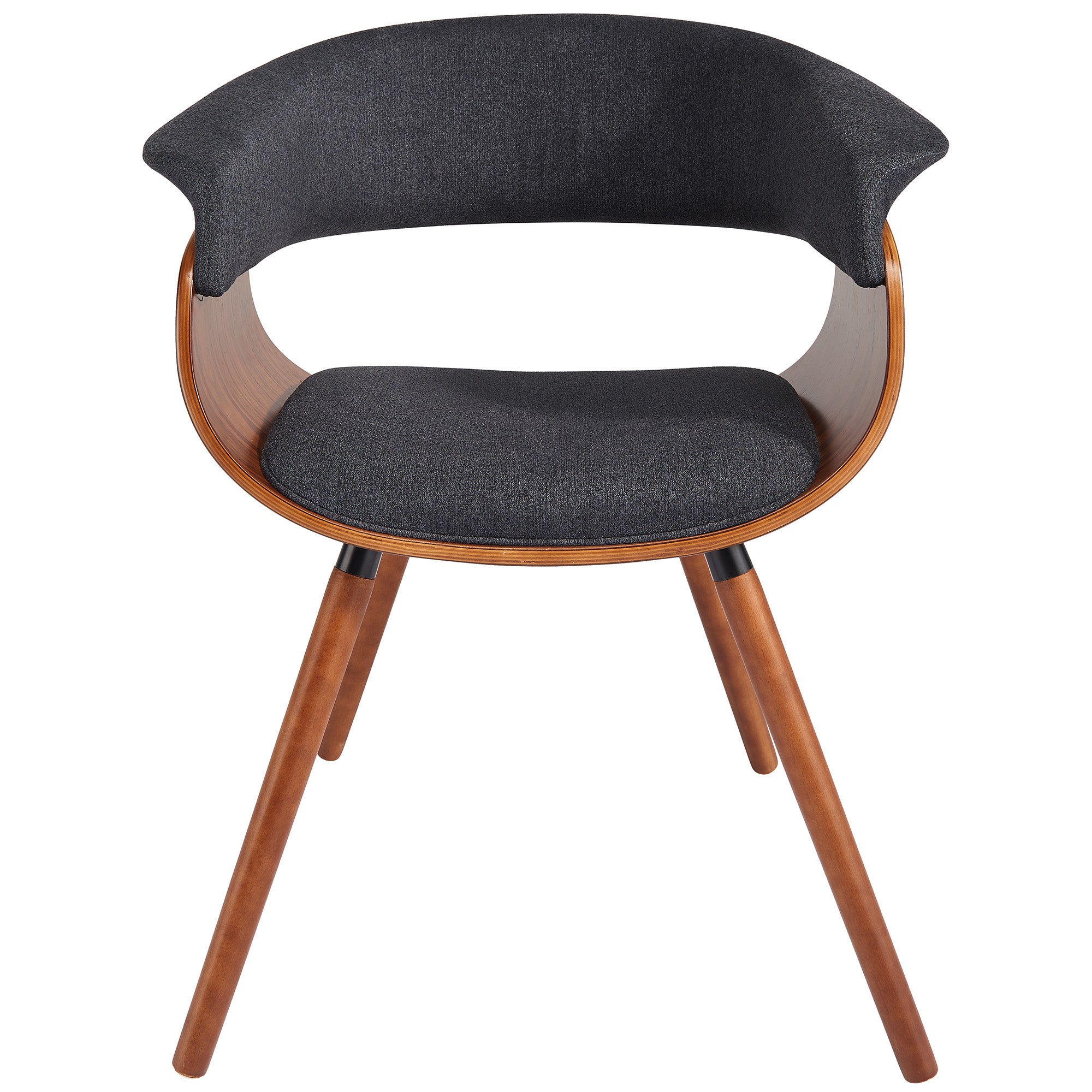 Holt Accent Chair - Charcoal Grey Fabric Mid-Century Modern-DECOROLALA