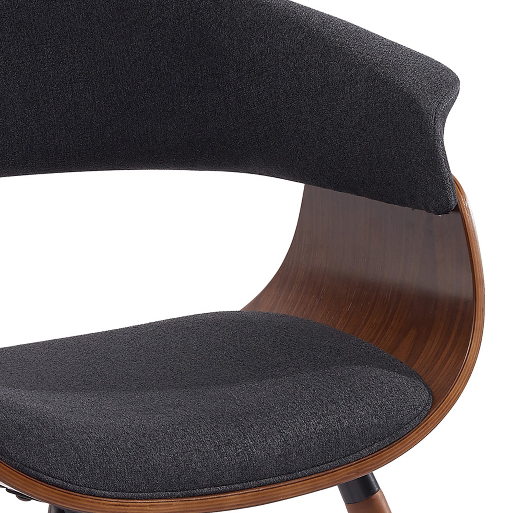 Holt Accent Chair - Charcoal Grey Fabric Mid-Century Modern-DECOROLALA