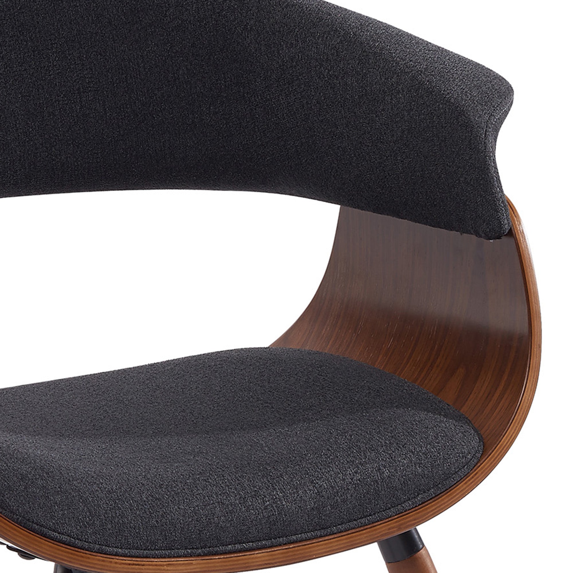Holt Accent Chair - Charcoal Grey Fabric Mid-Century Modern-DECOROLALA