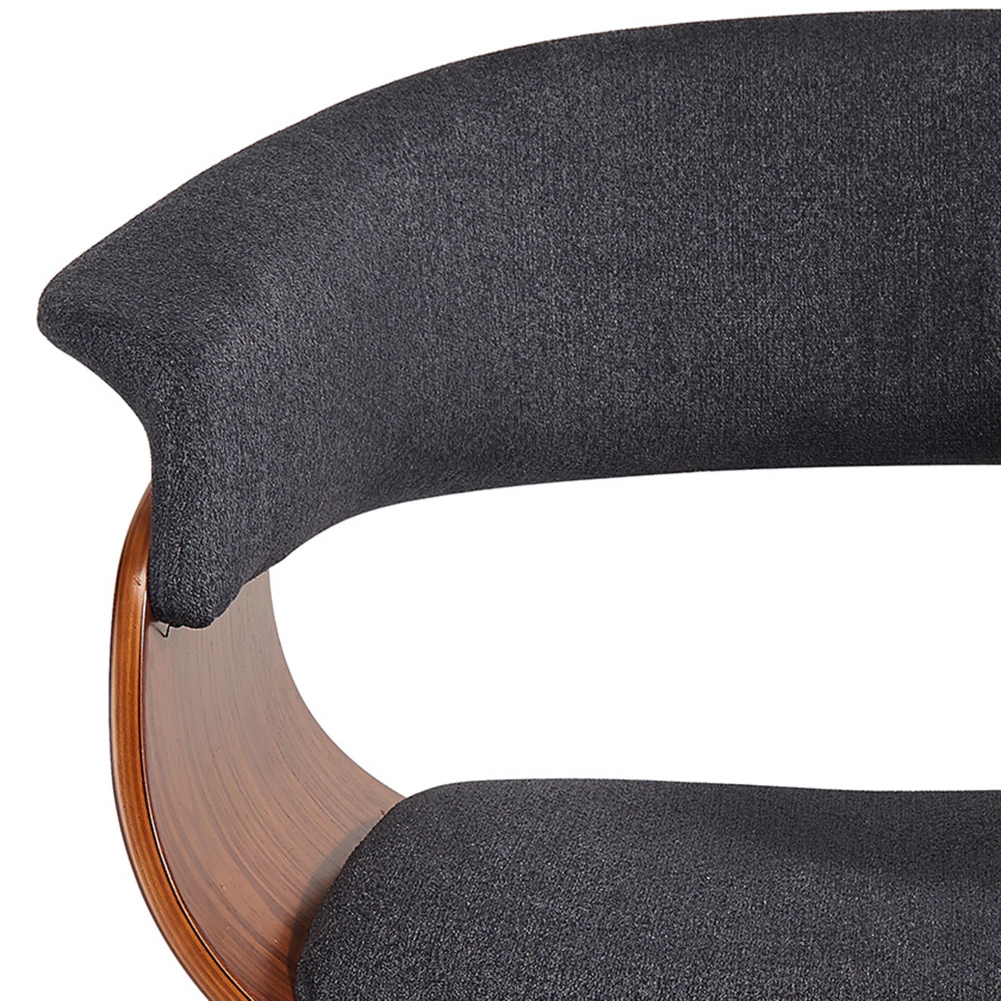 Holt Accent Chair - Charcoal Grey Fabric Mid-Century Modern-DECOROLALA