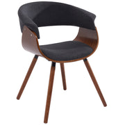 Holt Accent Chair - Charcoal Grey Fabric Mid-Century Modern-DECOROLALA