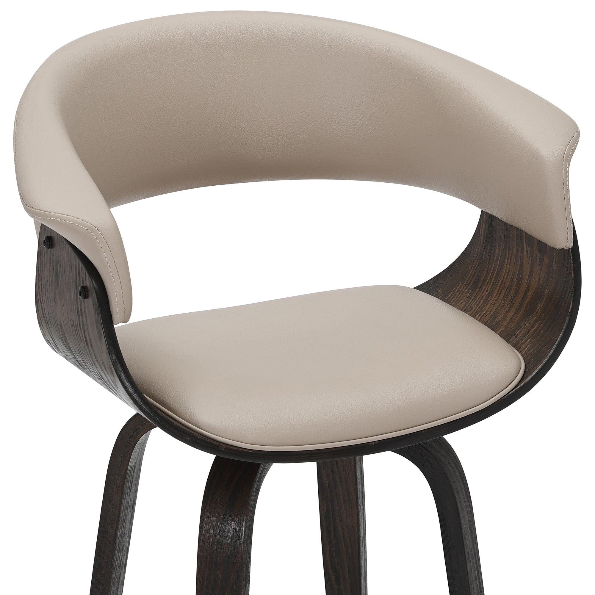 Holt Mid-Century Counter Stool - Mushroom Walnut Swivel-DECOROLALA