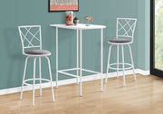 Home Bar Half-Moon Table 36"W White Metal Legs-Bar Stool-DECOROLALA