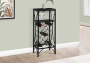 Home Bar Wine Rack - 40"H Black Metal, Holds 15 Bottles-Home Bar-DECOROLALA