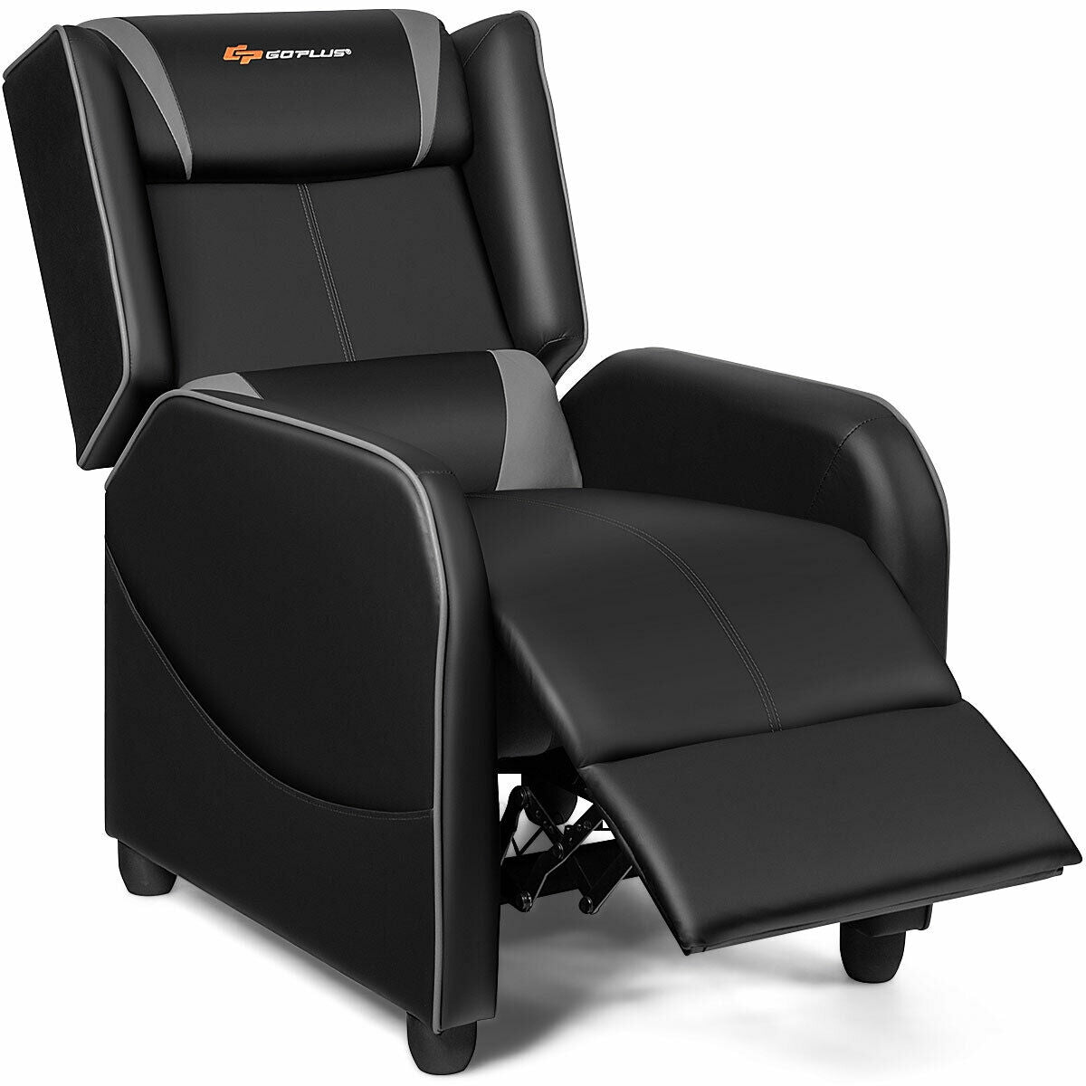 Home Massage Gaming Recliner Chair-Gray-Gaming Chairs-DECOROLALA