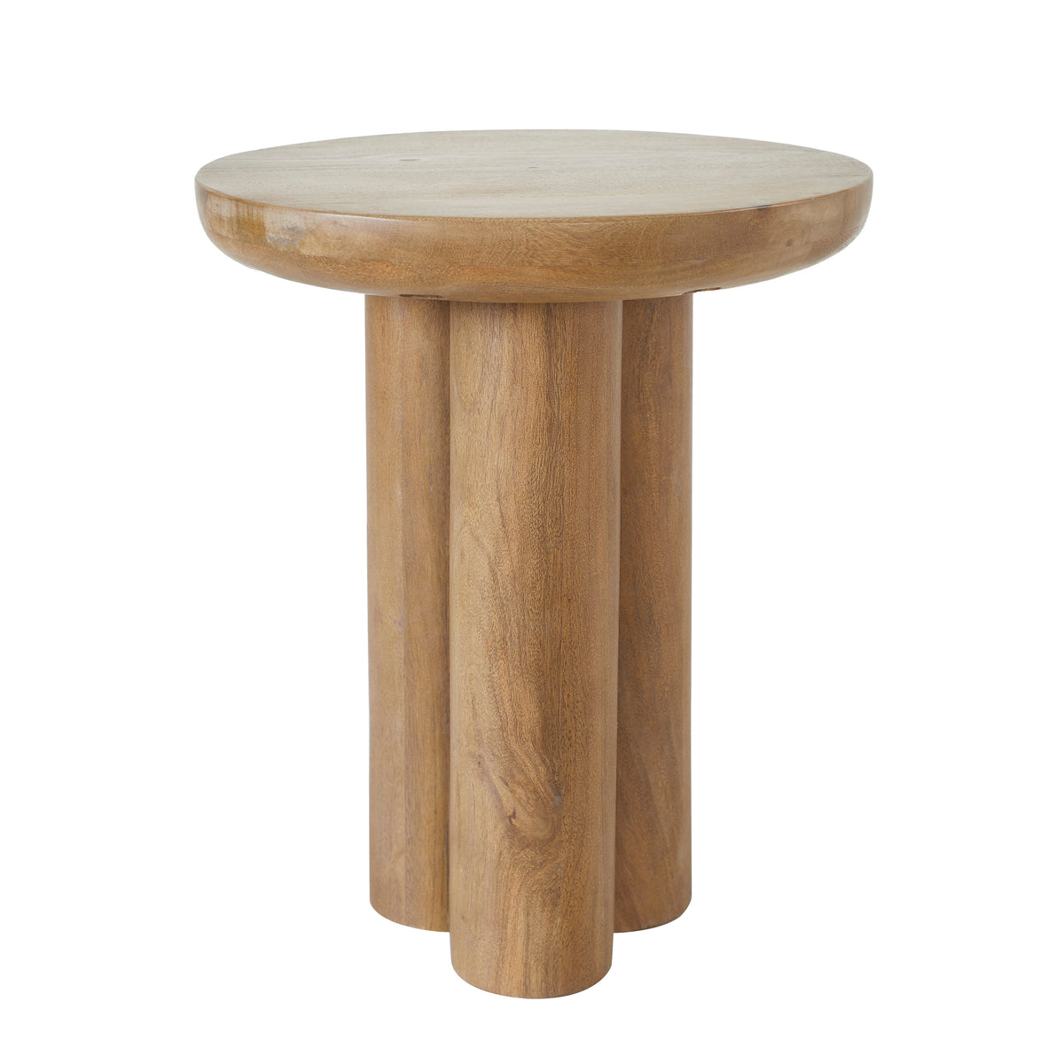 Honey Indoor Mango Wood Side Table, Light Brown-End Tables-DECOROLALA