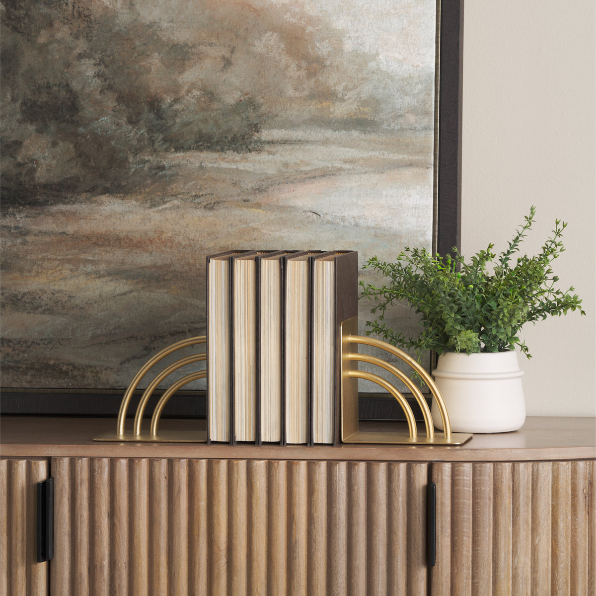 Hope Gold Metal Bookends-Bookends-DECOROLALA