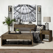 Horace I Black Leather Diamond Pattern w/Gold Iron Frame Accent Chair-Accent Chairs-DECOROLALA
