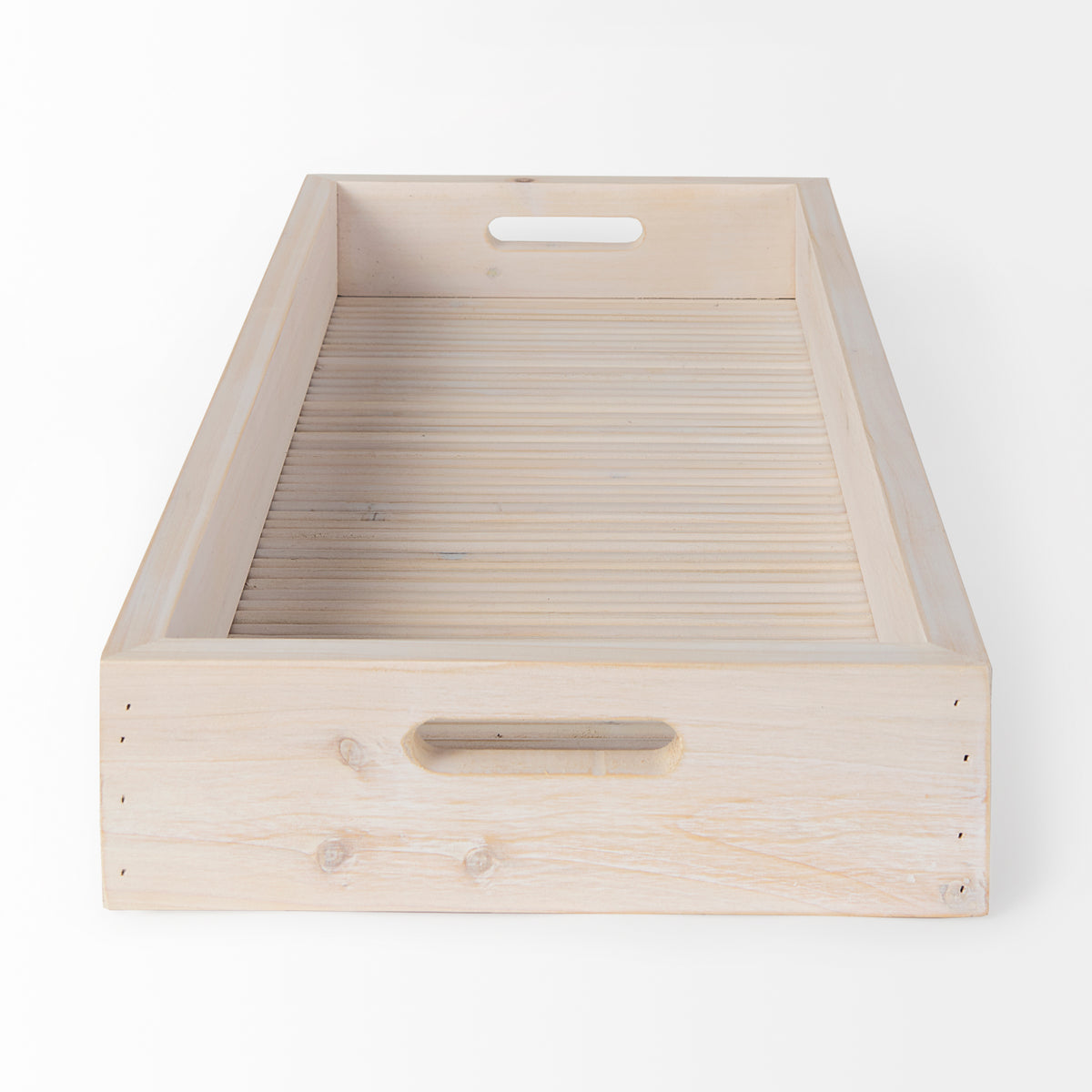 Horatio 28L x 12W Natural Wood Rectangular Serving Tray-Trays-DECOROLALA