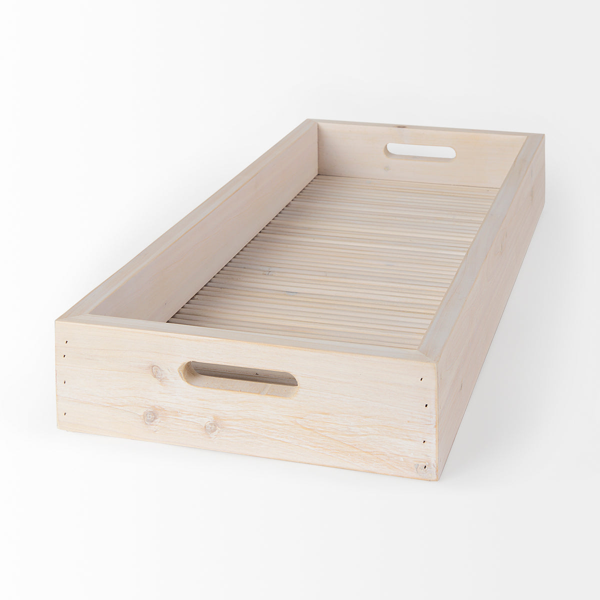 Horatio 28L x 12W Natural Wood Rectangular Serving Tray-Trays-DECOROLALA