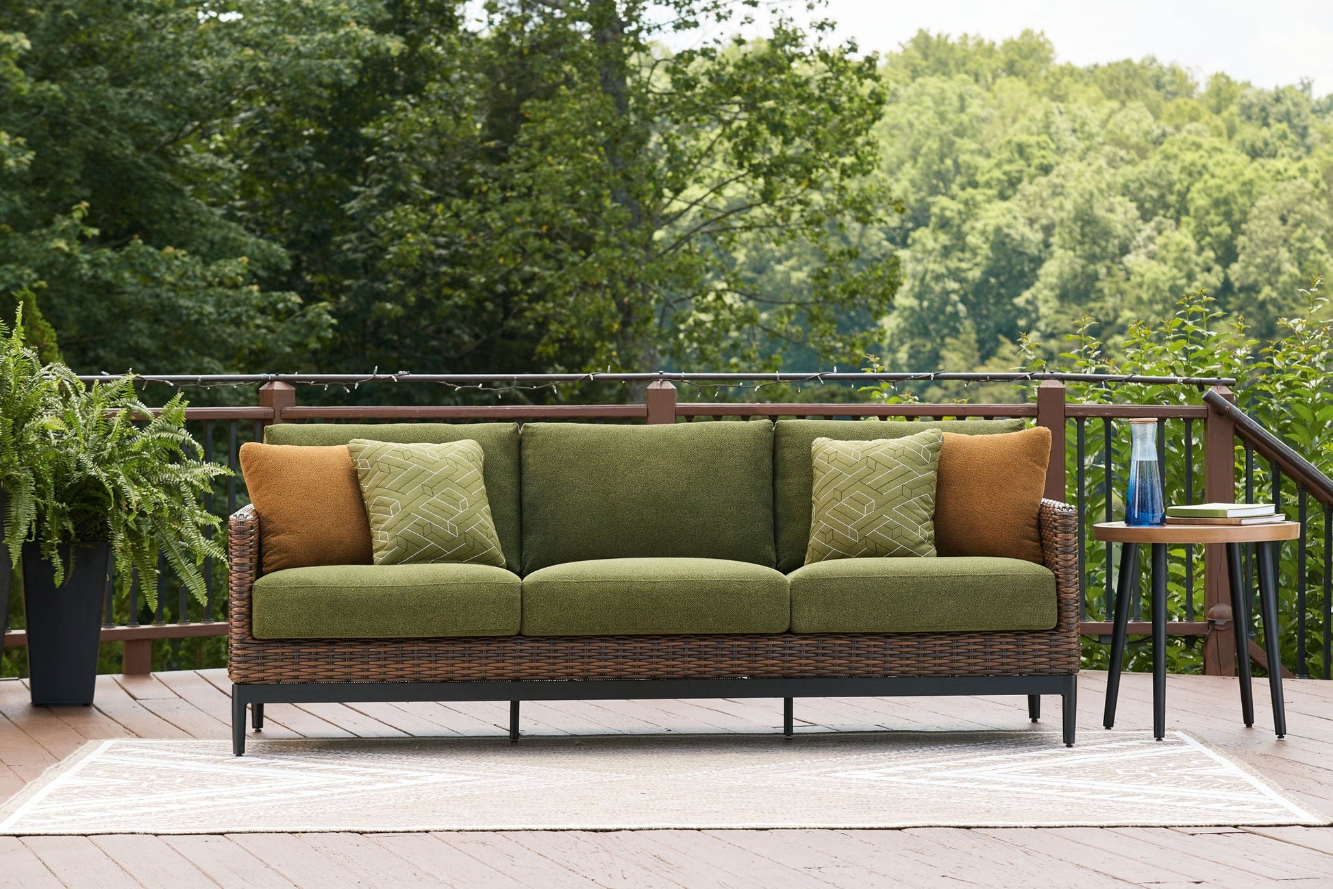 Horizon Hall Outdoor Sofa - Green Nuvella+-Sofas-DECOROLALA