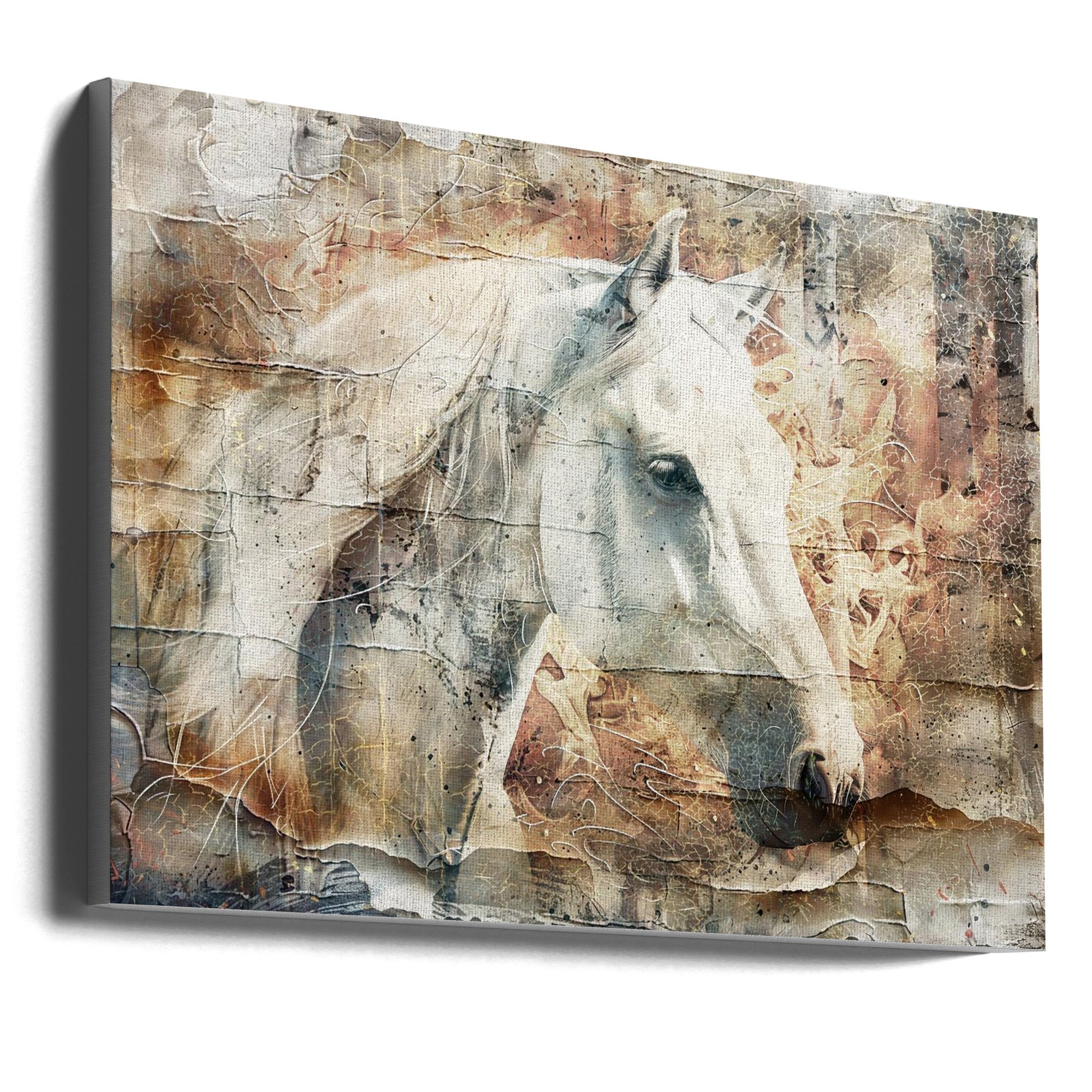 Horse Animal Vintage Art Illustration Wall Art-canvas-DECOROLALA