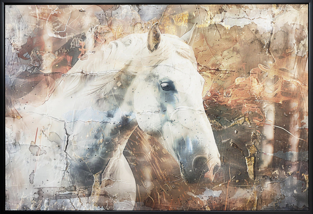 Horse Animal Vintage Art Illustration Wallart 05-canvas-DECOROLALA