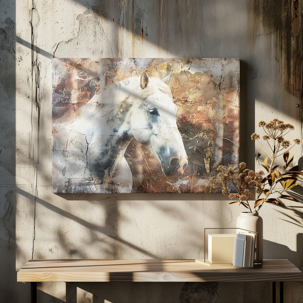 Horse Animal Vintage Art Illustration Wallart 05-canvas-DECOROLALA