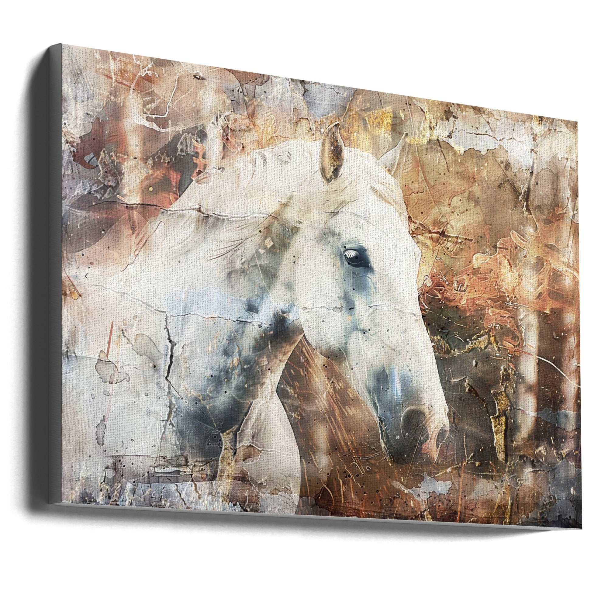 Horse Animal Vintage Art Illustration Wallart 05-canvas-DECOROLALA