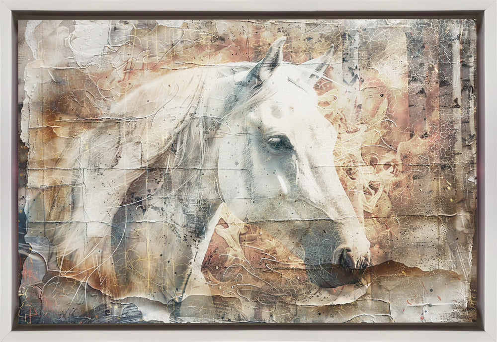 Horse Animal Vintage Art Illustration Wallart 06-canvas-DECOROLALA