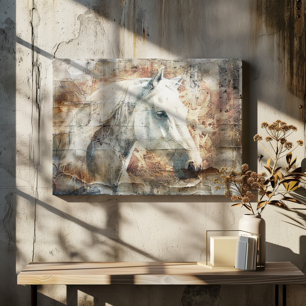Horse Animal Vintage Art Illustration Wallart 06-canvas-DECOROLALA