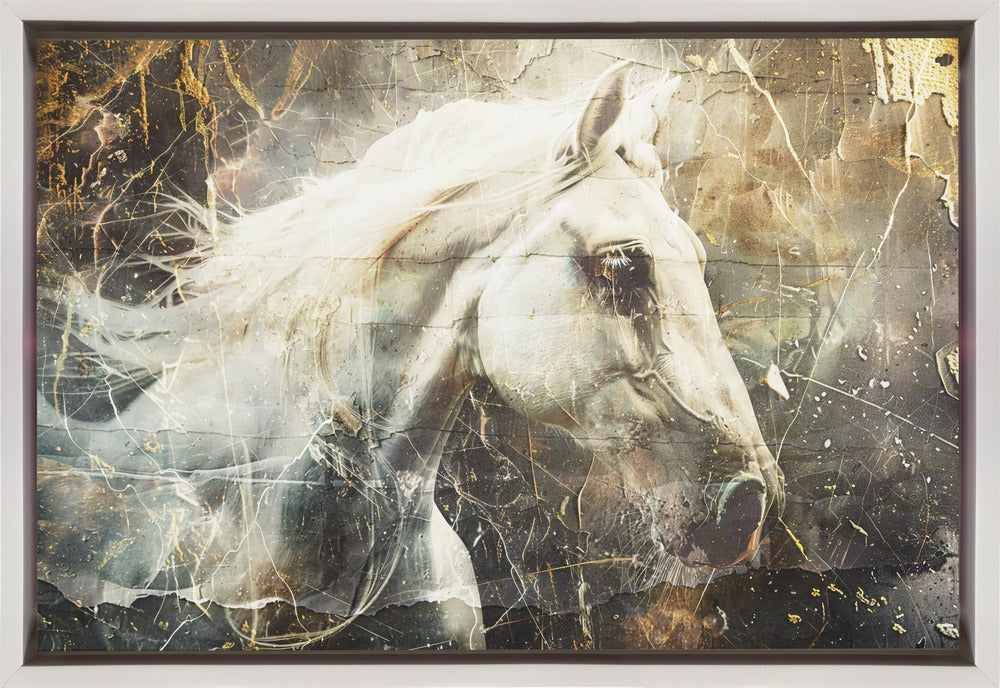 Horse Animal Vintage Art Illustration Wallart 08-canvas-DECOROLALA
