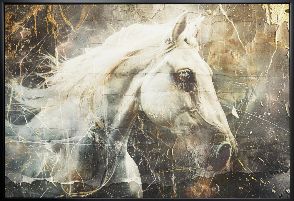 Horse Animal Vintage Art Illustration Wallart 08-canvas-DECOROLALA