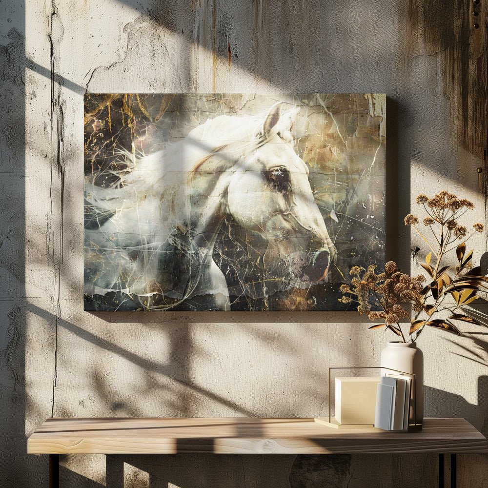 Horse Animal Vintage Art Illustration Wallart 08-canvas-DECOROLALA