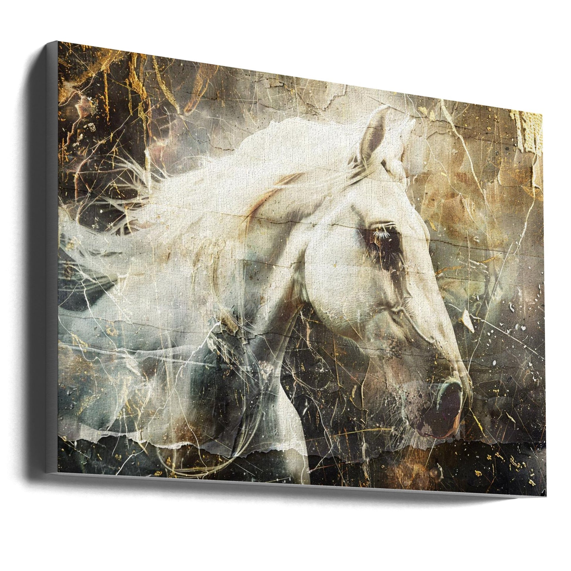 Horse Animal Vintage Art Illustration Wallart 08-canvas-DECOROLALA
