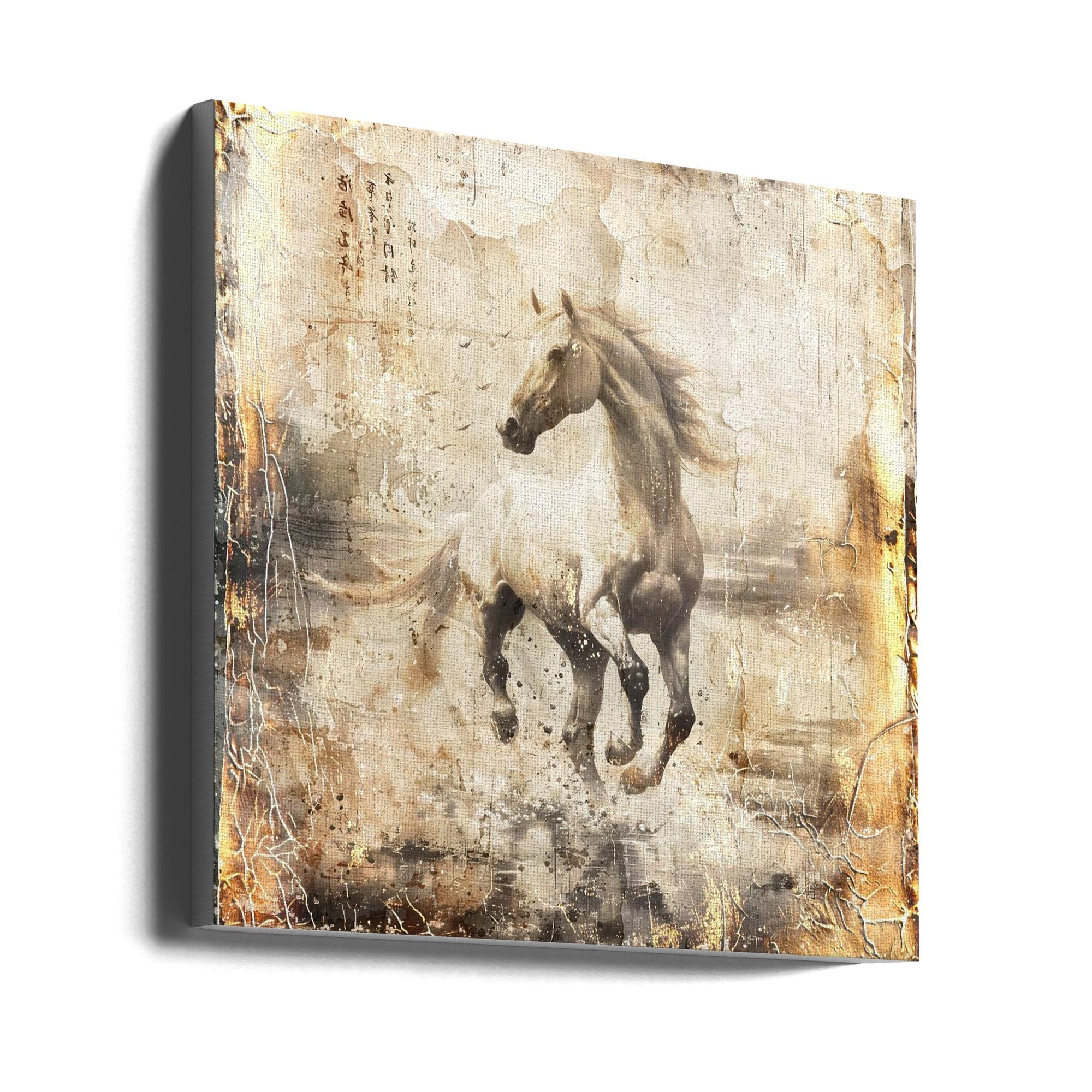 Horse Vintage Art Illustration 16 by Rafal Kulik-Canvas Print-DECOROLALA