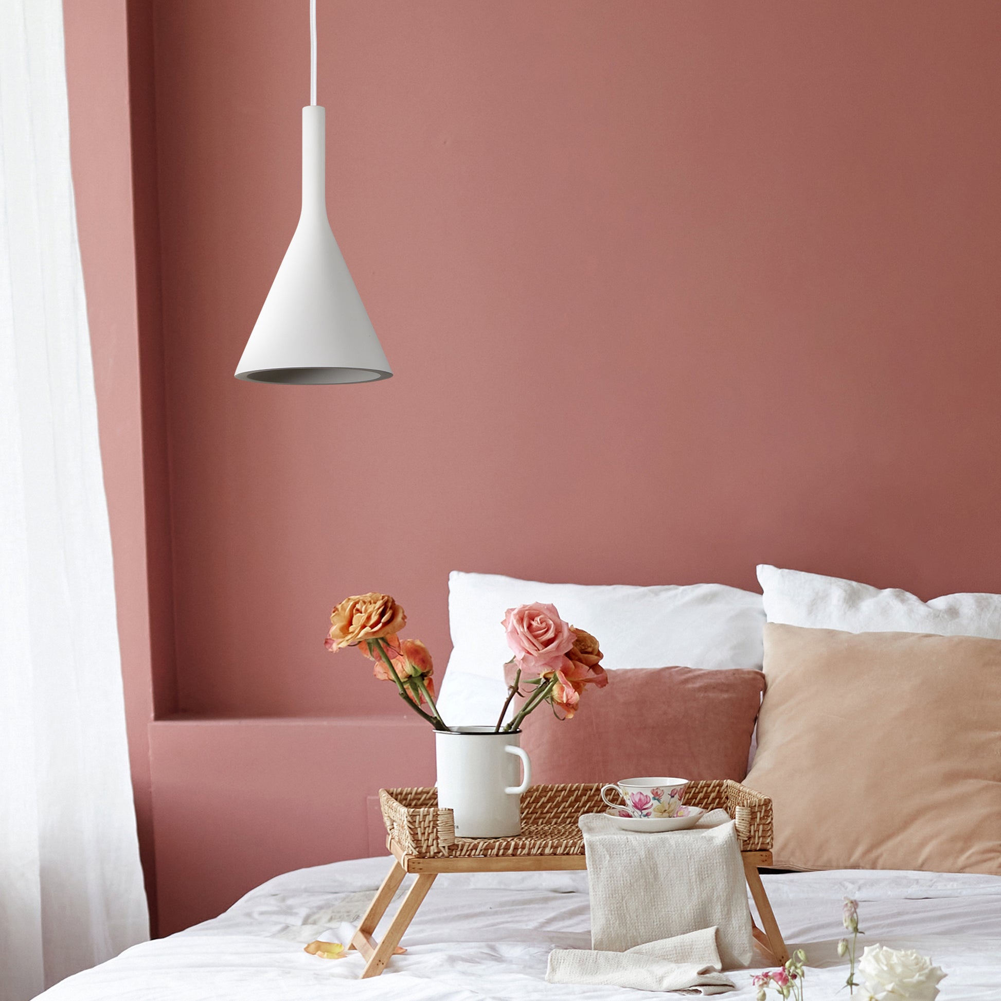 Hottah 11.4" Length Ceiling Fixture, White-Ceiling Fixture-DECOROLALA