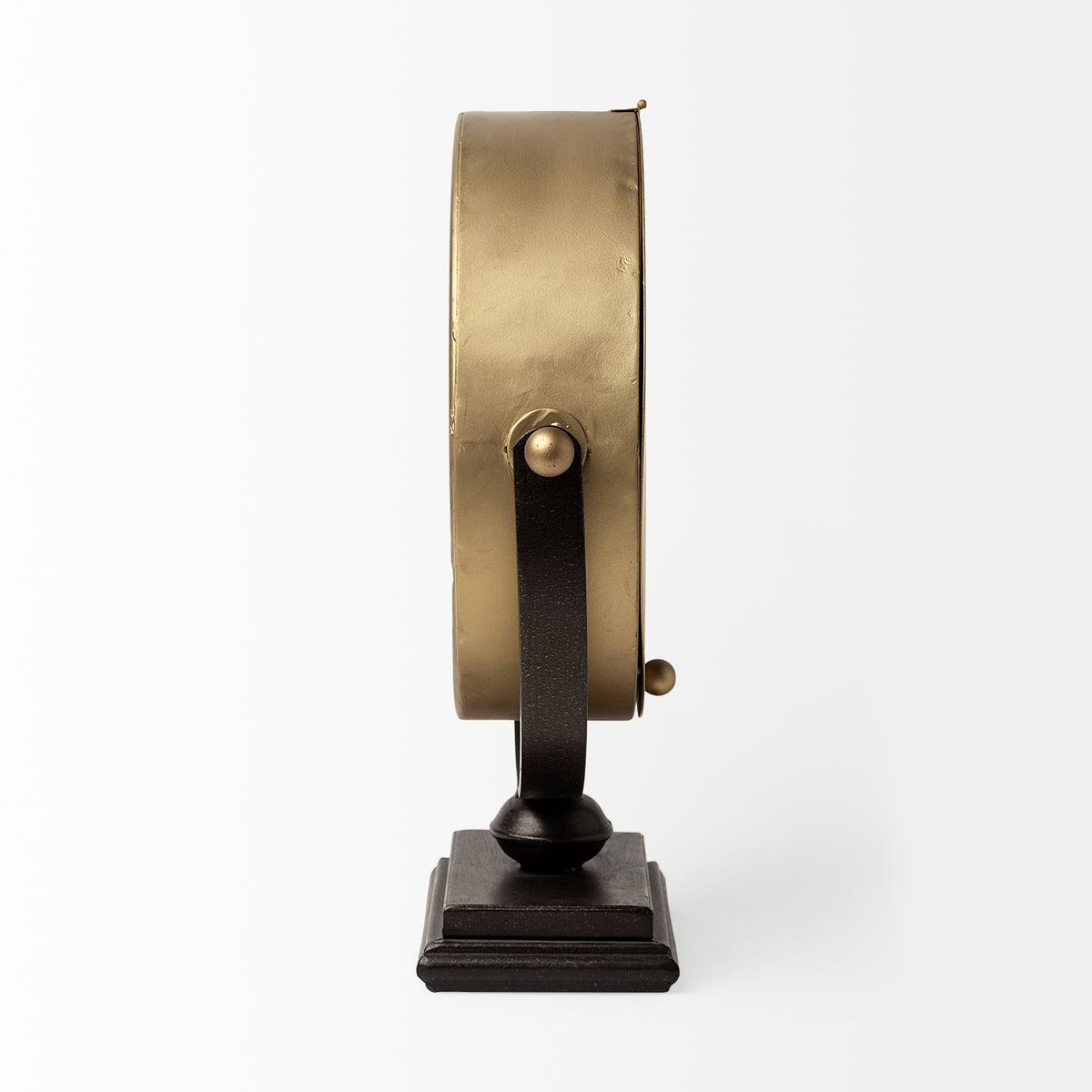 Houston Gold Metal Half Moon Base Table Clock-Table Clocks-DECOROLALA