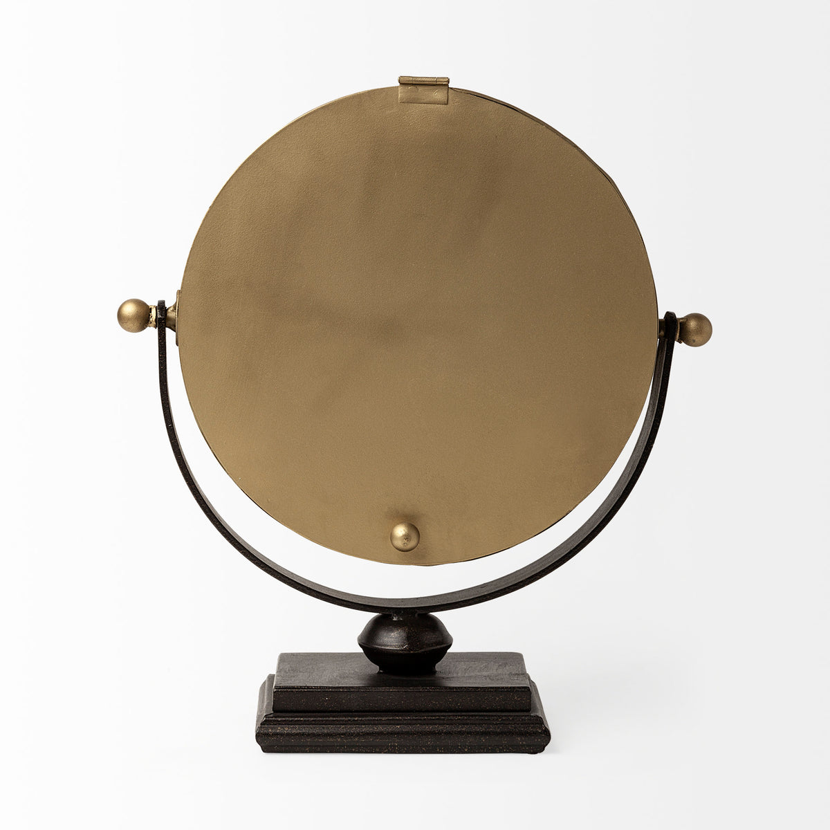 Houston Gold Metal Half Moon Base Table Clock-Table Clocks-DECOROLALA