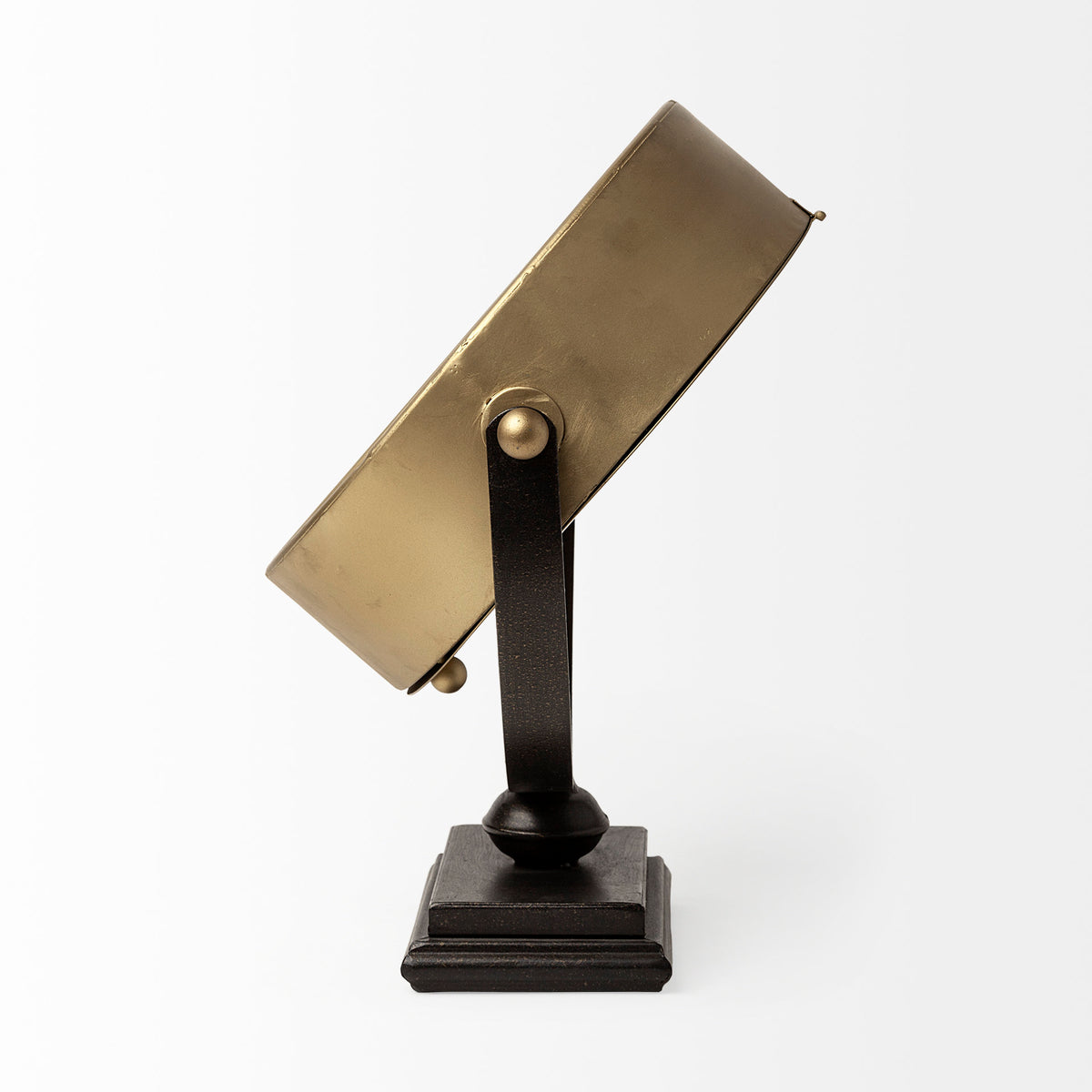 Houston Gold Metal Half Moon Base Table Clock-Table Clocks-DECOROLALA