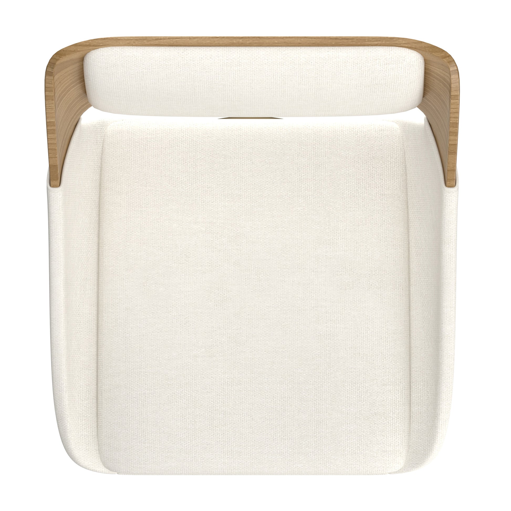 Hudson 26" Swivel Counter Stool - Beige Fabric Mid-Century Modern-DECOROLALA