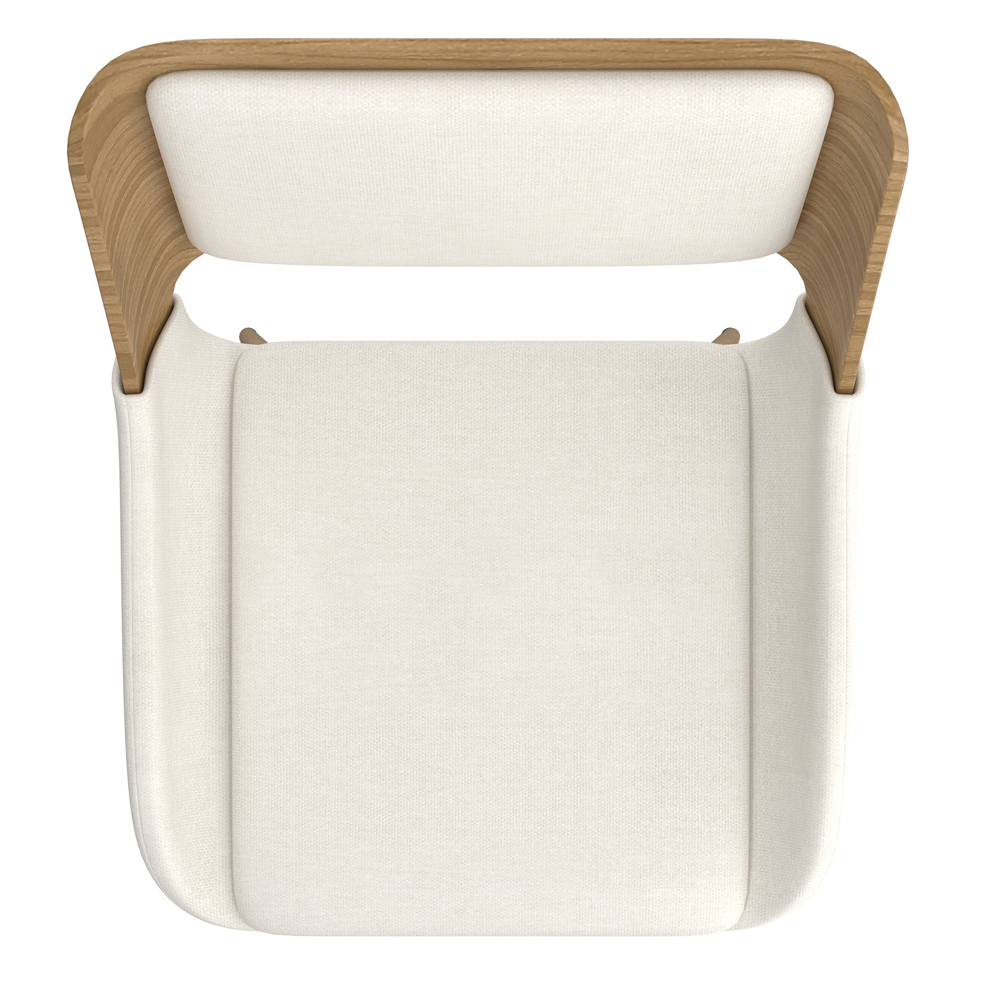 Hudson Mid-Century Modern Side Chair - Beige Fabric-DECOROLALA