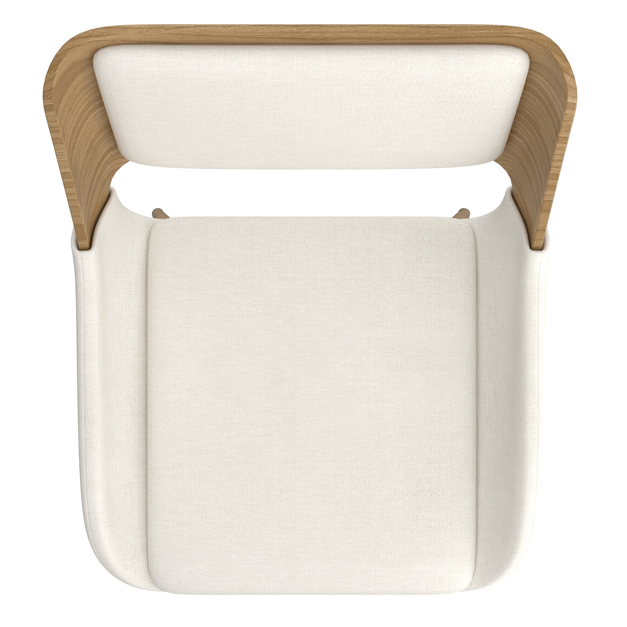 Hudson Mid-Century Modern Side Chair - Beige Fabric-DECOROLALA
